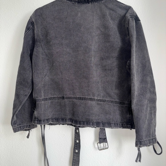 12th tribe "Jetsetter" dark gray denim jacket size S NWOT - Picture 6 of 6